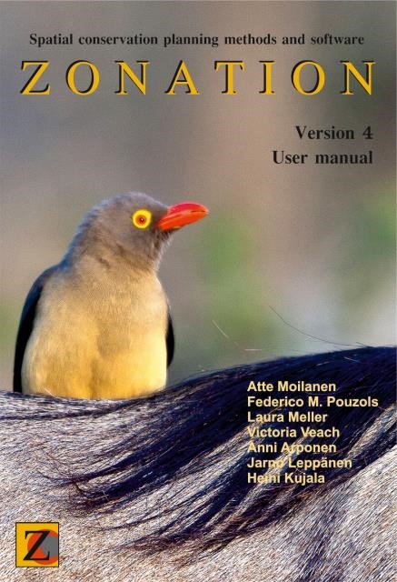Cover of the Zonation 4.0 software manual.