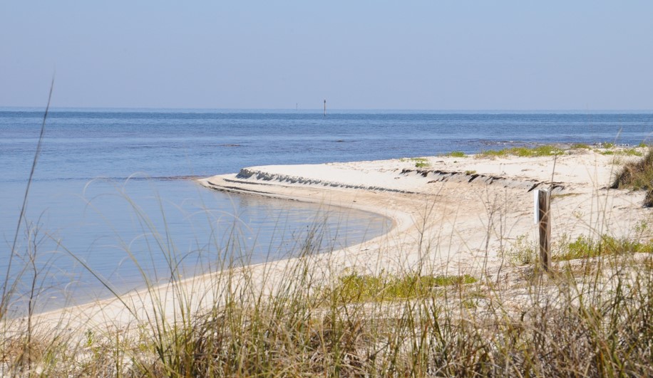 Photo of Gulf shoreline with beach.